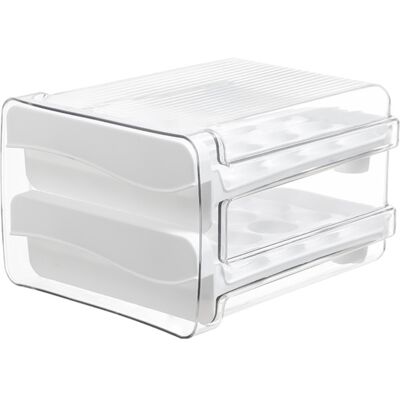 OEM Caja Para Huevos - Cajón Refrigerador - Capacidad 40 Huevos - Transparente Empilable - Plástico Seguro Alimentario - 1 Unidad OEM Caja Para Huevos - Cajón Refrigerador - Capacidad 40 Huevos - Transparente Empilable - Plástico Seguro Alimentario - 1 Unidad