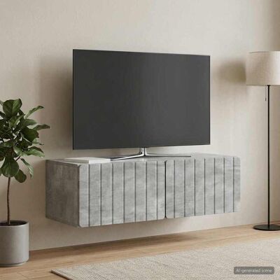Vidaxl Mueble De Tv De Pared 98 X 41 X 30 Cm Gris Hormigón Vidaxl Mueble De Tv De Pared 98 X 41 X 30 Cm Gris Hormigón