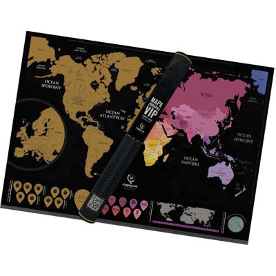 OEM Mapa Para Rascar Vip Del Mundo Y Europa OEM Mapa Para Rascar Vip Del Mundo Y Europa