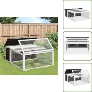 The Living Store - Furniture Limited - Conejera De Madera Maciza De Pino Gris The Living Store - Furniture Limited - Conejera De Madera Maciza De Pino Gris