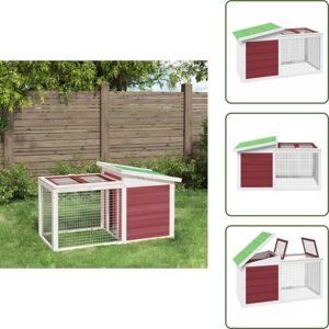 THE LIVING STORE Jaula Para Conejos Exterior - Vidaxl Conejera De Madera Maciza De Pino Mocha 100,5x54x55 Cm - Jaula Para Cobayas THE LIVING STORE Jaula Para Conejos Exterior - Vidaxl Conejera De Madera Maciza De Pino Mocha 100,5x54x55 Cm - Jaula Para Cobayas