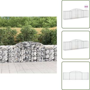 VIDAXL The Living Store Cestas De Gaviones 25 Uds Forma De Arco Hierro 300x50x80/100 Cm - Muros De Contención VIDAXL The Living Store Cestas De Gaviones 25 Uds Forma De Arco Hierro 300x50x80/100 Cm - Muros De Contención
