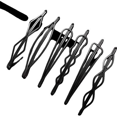 OEM Horquillas Para El Cabello, Diseño Ondulado, Estilo Moderno, Negras OEM Horquillas Para El Cabello, Diseño Ondulado, Estilo Moderno, Negras