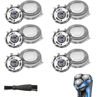 OEM Juego De 6 Cabezales De Afeitado De Repuesto Compatibles Con Philips Sh50/30 Series 3000 5000 Aquatouch At8xx At7xx Pt7xx, Cuchillas De Repuesto Con Cepillo De Limpieza, Accesorios De Afeitado De Alta OEM Juego De 6 Cabezales De Afeitado De Repuesto Compatibles Con Philips Sh50/30 Series 3000 5000 Aquatouch At8xx At7xx Pt7xx, Cuchillas De Repuesto Con Cepillo De Limpieza, Accesorios De Afeitado De Alta