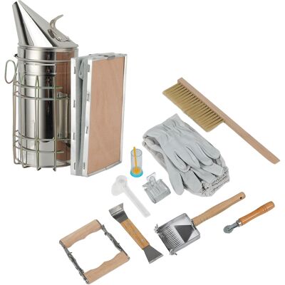 OEM Juego De Apicultura De 10 Piezas Que Incluye: Pinzas Para Marcos, Cepillo Para Abejas, Ahumador, Pinzas Para Reinas, Herramienta Para Enterrar Alambre, Raspador OEM Juego De Apicultura De 10 Piezas Que Incluye: Pinzas Para Marcos, Cepillo Para Abejas, Ahumador, Pinzas Para Reinas, Herramienta Para Enterrar Alambre, Raspador