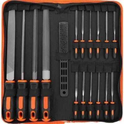 OEM (color Naranja) 17 Piezas De Limas Y Escofinas, Lima De Metal De Acero Forjado, 4 Limas De Metal Grandes, 12 Limas De Aguja De Metal Y 1 Cepillo De Limpieza OEM (color Naranja) 17 Piezas De Limas Y Escofinas, Lima De Metal De Acero Forjado, 4 Limas De Metal Grandes, 12 Limas De Aguja De Metal Y 1 Cepillo De Limpieza