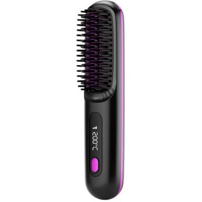 OEM 1 Brosse Lissante Sans Fil, Écran Lcd, Céramique, Rechargeable Usb, Cheveux Et Barbe OEM 1 Brosse Lissante Sans Fil, Écran Lcd, Céramique, Rechargeable Usb, Cheveux Et Barbe