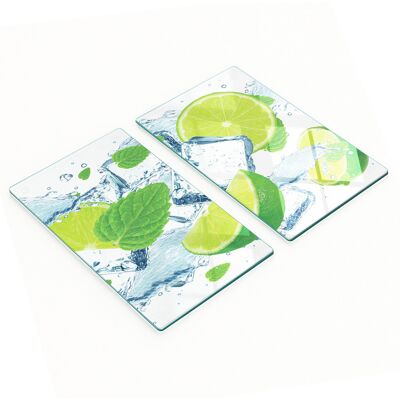 OEM Tablas De Cortar Decorativas De Vidrio Templado Color Lima Menta 2x30x52 Cm OEM Tablas De Cortar Decorativas De Vidrio Templado Color Lima Menta 2x30x52 Cm