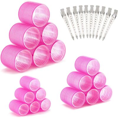 OEM Bigoudis Sin Calor - 28 Unidades Con 10 Pinzas De Fijación - Para Cabello Corto Medio O Largo - Kit Completo OEM Bigoudis Sin Calor - 28 Unidades Con 10 Pinzas De Fijación - Para Cabello Corto Medio O Largo - Kit Completo