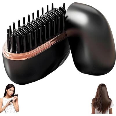 OEM Miniplancha De Pelo 2 En 1 Inalámbrica, Recargable Por Usb, Con 3 Ajustes De Temperatura (160-200 °c), Peine Calefactable Y Cepillo Antiescaldaduras Para Cabello Liso Y Rizado (negro). OEM Miniplancha De Pelo 2 En 1 Inalámbrica, Recargable Por Usb, Con 3 Ajustes De Temperatura (160-200 °c), Peine Calefactable Y Cepillo Antiescaldaduras Para Cabello Liso Y Rizado (negro).