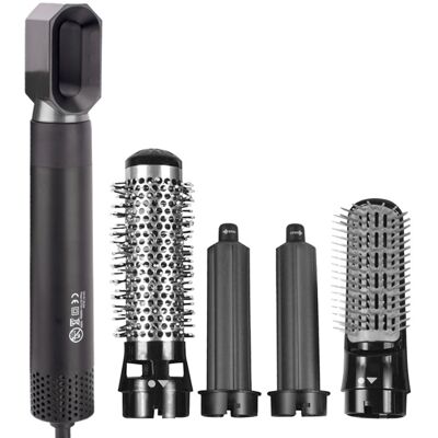 OEM 1 Brosse Soufflante 5-en-1, Sèche-cheveux, Fers À Boucler 40mm, Lisseur, Technologie Ions Négatifs, Cheveux Épais Fins Colorés OEM 1 Brosse Soufflante 5-en-1, Sèche-cheveux, Fers À Boucler 40mm, Lisseur, Technologie Ions Négatifs, Cheveux Épais Fins Colorés