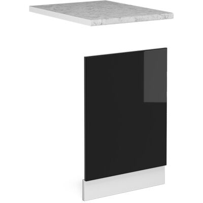 Panel Frontal R-line, Negro Brillo Intenso, 45 Cm , Et Mármol, Vicco Panel Frontal R-line, Negro Brillo Intenso, 45 Cm , Et Mármol, Vicco
