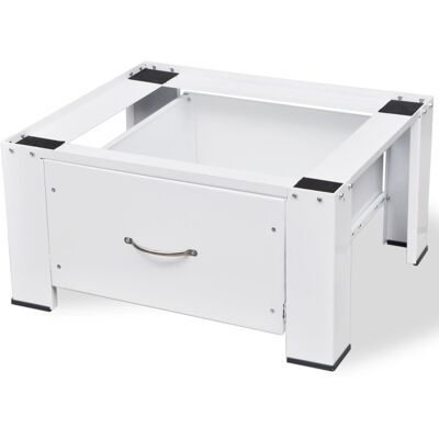 Soporte Pedestal Para Lavadora Blanco Con Cajón Vidaxl Soporte Pedestal Para Lavadora Blanco Con Cajón Vidaxl