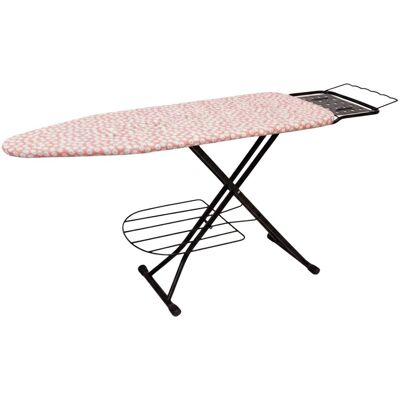 Relaxdays Tabla De Planchar 110x33 Cm Para Vapor, Alt. 70-88 Cm, Plegable, Soporte Y Rejilla, Floral Blanco-rosa Relaxdays Tabla De Planchar 110x33 Cm Para Vapor, Alt. 70-88 Cm, Plegable, Soporte Y Rejilla, Floral Blanco-rosa