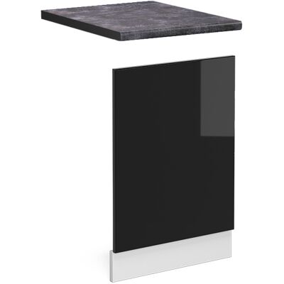 Vicco - Panel Frontal R-line, Negro Brillo Intenso, 45 Cm , Et Antracita Vicco - Panel Frontal R-line, Negro Brillo Intenso, 45 Cm , Et Antracita
