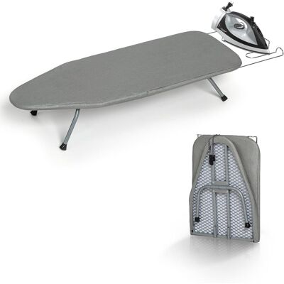 COOCHEER Tabla De Planchar Plegable De Metal Con Soporte Para Plancha, Pequeña Tabla De Planchar Portátil Con Funda De Algodón Resistente Al Calor, Mini Tabla De Planchar Para Espacios Pequeños Y Viajes, Azul COOCHEER Tabla De Planchar Plegable De Metal Con Soporte Para Plancha, Pequeña Tabla De Planchar Portátil Con Funda De Algodón Resistente Al Calor, Mini Tabla De Planchar Para Espacios Pequeños Y Viajes, Azul