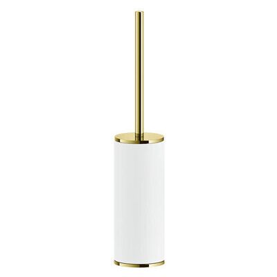Juego De Escobillas De Pedestal Gessi Inciso, Contenedor Blanco Juego De Escobillas De Pedestal Gessi Inciso, Contenedor Blanco