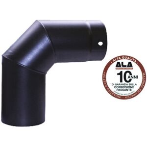 ALA - Gomito 90° Porcellanata 1.5mm Nero - Stove elbow ALA - Gomito 90° Porcellanata 1.5mm Nero - Stove elbow