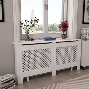 Cubierta Para Radiador Mdf Blanco 172x19x81,5 Cm Vidaxl Cubierta Para Radiador Mdf Blanco 172x19x81,5 Cm Vidaxl