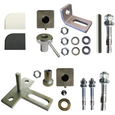 Kit de pivote en acero ING Fixations - 45x45 mm Kit de pivote en acero ING Fixations - 45x45 mm
