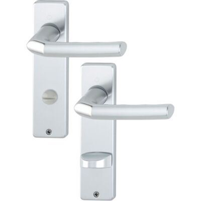 Juego de Manijas de Puerta Interior Hoppe Birmingham - Natural, Escudo Corto, 1117/202KP Juego de Manijas de Puerta Interior Hoppe Birmingham - Natural, Escudo Corto, 1117/202KP