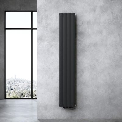 Doporro - 180x31 cm panel radiator - Anthracita - conexión central vertical - Radiador Doporro - 180x31 cm panel radiator - Anthracita - conexión central vertical - Radiador