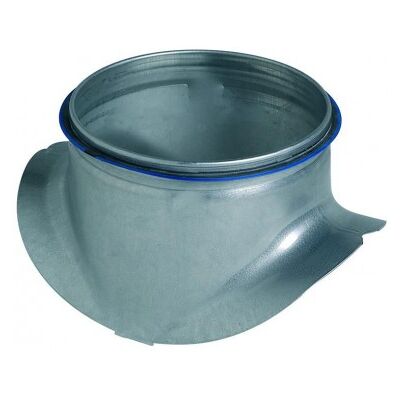 Conector Ventilación Aldes 90° Circular Junta Acero Galvanizado Conector Ventilación Aldes 90° Circular Junta Acero Galvanizado