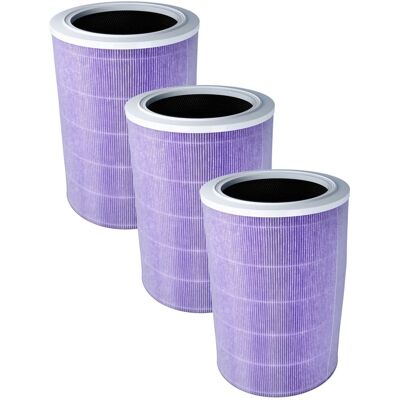 Filtro HEPA morado vhbw X2 X3 para purificador de aire - Pack de 3 Filtro HEPA morado vhbw X2 X3 para purificador de aire - Pack de 3