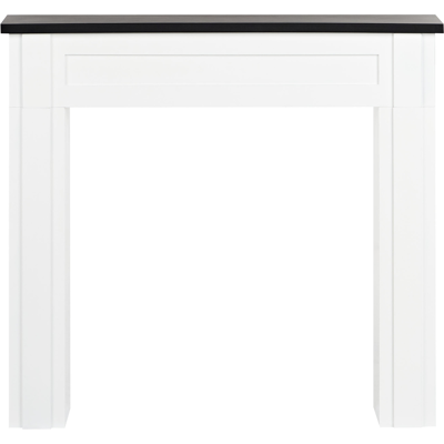 Marco de chimenea Beliani Baudin - Decoración MDF blanca Marco de chimenea Beliani Baudin - Decoración MDF blanca