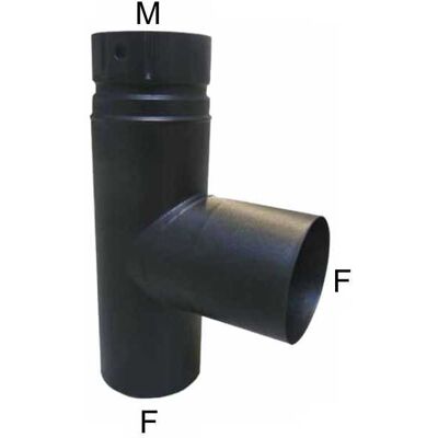 Codo T Esmaltado 12 Negro Mate Aeternum Ala Codo T Esmaltado 12 Negro Mate Aeternum Ala