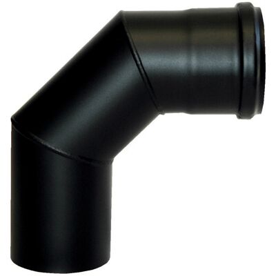 Ferrari dn100 - Codo 90° - Acero 1.2 - Pintura negra alta temperatura - Juntas - Conector de tubería Ferrari dn100 - Codo 90° - Acero 1.2 - Pintura negra alta temperatura - Juntas - Conector de tubería