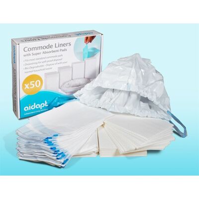 Aidapt - Toiletemmer - Absorbent pads - Bolsas de desecho Aidapt - Toiletemmer - Absorbent pads - Bolsas de desecho