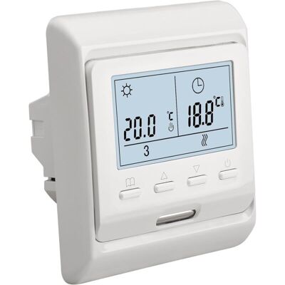 OEM Termostato Programable Semanal Con Pantalla Digital Blanca, Ac230v 16a, Apto Para Calefacción Eléctrica Por Suelo Radiante Con Sonda De 3 M. OEM Termostato Programable Semanal Con Pantalla Digital Blanca, Ac230v 16a, Apto Para Calefacción Eléctrica Por Suelo Radiante Con Sonda De 3 M.