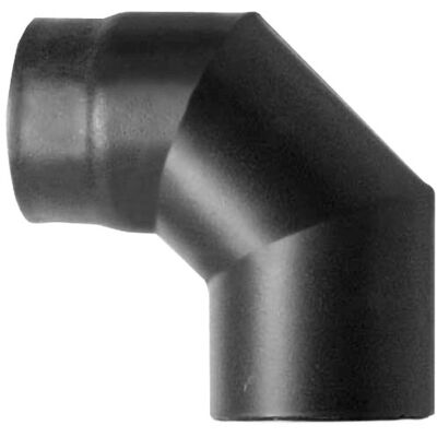MBM - Curva 90 - DN120 - Esmalte negro cerámico - Accesorio de estufa MBM - Curva 90 - DN120 - Esmalte negro cerámico - Accesorio de estufa