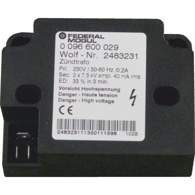 Wolf 248323199 - Transformador para CGB - Adecuado para: CGB 15, 20, 29 Wolf 248323199 - Transformador para CGB - Adecuado para: CGB 15, 20, 29