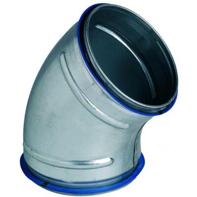 Codo Ventilación Galva Aldes 45 Grados 355 Mm Acero Galvanizado Codo Ventilación Galva Aldes 45 Grados 355 Mm Acero Galvanizado
