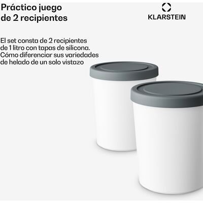 Klarstein Set De Recipiente Para Hielo 1 Litro Plástico Apto Para Lavavajillas Klarstein Set De Recipiente Para Hielo 1 Litro Plástico Apto Para Lavavajillas
