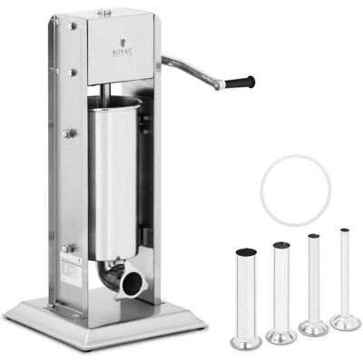 Helloshop26 - Embutidora Vertical De 5 Litros Con 4 Tubos De Llenado En Acero Inoxidable 140003132 Helloshop26 - Embutidora Vertical De 5 Litros Con 4 Tubos De Llenado En Acero Inoxidable 140003132