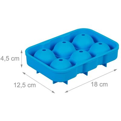 HELLOSHOP26 Lote De 2 Cubiteras Redondas Fácil Desmoldeo 6 Compartimentos Diseño Compacto De Silicona Azul 130015374 HELLOSHOP26 Lote De 2 Cubiteras Redondas Fácil Desmoldeo 6 Compartimentos Diseño Compacto De Silicona Azul 130015374