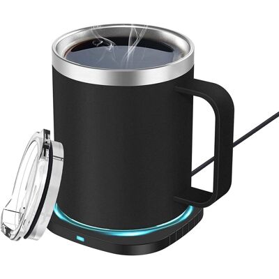 OEM Calentador Eléctrico Usb 2 En 1 De 300 Ml Para Tazas De Café, Calentador Inteligente De Bebidas, Temperatura Constante De 55 °c (131 °f), Taza Aislante De Acero Inoxidable Para Café, Té, Agua, Leche Y OEM Calentador Eléctrico Usb 2 En 1 De 300 Ml Para Tazas De Café, Calentador Inteligente De Bebidas, Temperatura Constante De 55 °c (131 °f), Taza Aislante De Acero Inoxidable Para Café, Té, Agua, Leche Y