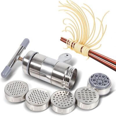 OEM 1 Machine À Pâtes Manuelle, Acier Inoxydable, Épaisseur Ajustable, Moules Multiples, Cuisine Domestique OEM 1 Machine À Pâtes Manuelle, Acier Inoxydable, Épaisseur Ajustable, Moules Multiples, Cuisine Domestique