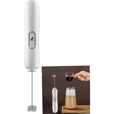 OEM Espumador De Leche Eléctrico,batidor De Mano Inalámbrico,licuadora De Café Semiautomática,control De 3 Velocidades,blanco OEM Espumador De Leche Eléctrico,batidor De Mano Inalámbrico,licuadora De Café Semiautomática,control De 3 Velocidades,blanco