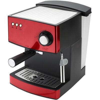 Machine À Café, Cafetière Expresso Adler Ad 4404r, 15 Bars, 850w, Rouge Machine À Café, Cafetière Expresso Adler Ad 4404r, 15 Bars, 850w, Rouge