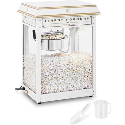 HELLOSHOP26 - Máquina de palomitas en blanco y dorado - Popcorn Machine HELLOSHOP26 - Máquina de palomitas en blanco y dorado - Popcorn Machine