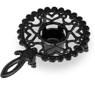 HELLOSHOP26 Calentador De Tetera Vintage Antiguo Decorativo De 22 X 14,5 X 5 Cm De Hierro Con Recubrimiento En Polvo Negro 130008094 HELLOSHOP26 Calentador De Tetera Vintage Antiguo Decorativo De 22 X 14,5 X 5 Cm De Hierro Con Recubrimiento En Polvo Negro 130008094