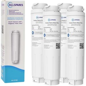 Filtro De Agua Allspares 4 Unidades) Para Frigorífico Compatible Con Bosch, Siemens, Neff Ultraclarity 11034151/11028820/kb1000 Filtro De Agua Allspares 4 Unidades) Para Frigorífico Compatible Con Bosch, Siemens, Neff Ultraclarity 11034151/11028820/kb1000