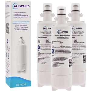 Filtro De Agua Allspares (3 Unidades) Para Frigorífico Compatible Con Lg Beko 874960100 Filtro De Agua Allspares (3 Unidades) Para Frigorífico Compatible Con Lg Beko 874960100