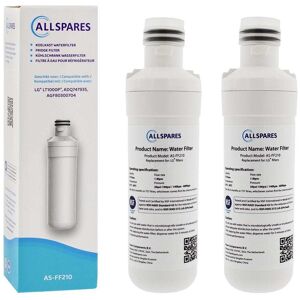 Allspares - Filtro De Agua (2 Unidades) Para Frigorífico Compatible Con Lg Lt1000p / Agf80300704 / Adq74793501 Allspares - Filtro De Agua (2 Unidades) Para Frigorífico Compatible Con Lg Lt1000p / Agf80300704 / Adq74793501