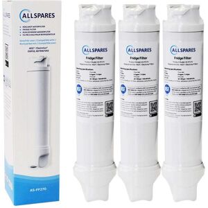 Allspares - Filtro De Agua (3 Unidades) Para Frigorífico Compatible Con Aeg-electrolux Ewf02 / 8079467042 Allspares - Filtro De Agua (3 Unidades) Para Frigorífico Compatible Con Aeg-electrolux Ewf02 / 8079467042