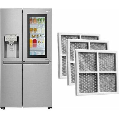 OEM Filtro De Aire De Repuesto Ulisem De 3 Piezas Para Refrigeradores Lg Pure N Fresh, Filtro De Aire Para Refrigerador, Filtro De Aire Para Congelador Compatible Con Lg Lt120f, Lfx31925sw, Lfx31925sb OEM Filtro De Aire De Repuesto Ulisem De 3 Piezas Para Refrigeradores Lg Pure N Fresh, Filtro De Aire Para Refrigerador, Filtro De Aire Para Congelador Compatible Con Lg Lt120f, Lfx31925sw, Lfx31925sb